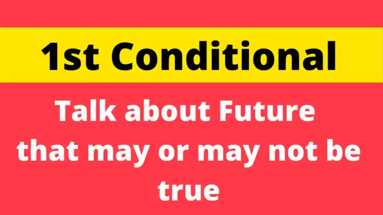 First conditional sentences