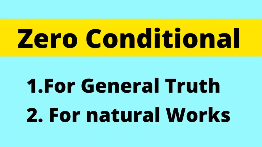 All Conditional sentences in Hindi With Types | If Clauses in English zero conditional in hindi