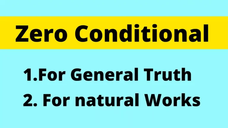 zero conditional in hindi